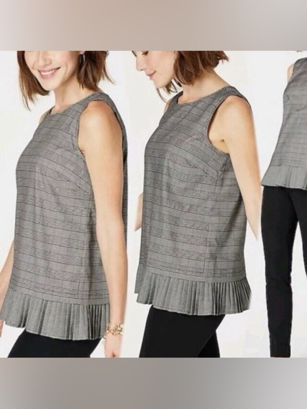 J. Jill Pleated Hem Sleeveless Top – Size Medium